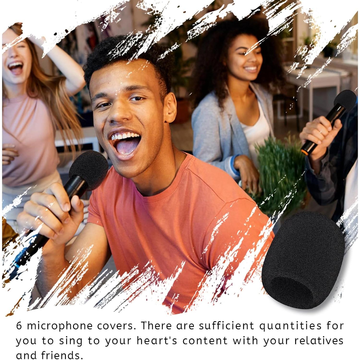 Cubiertas de micrófono de espuma 6 piezas para SM58 y E835