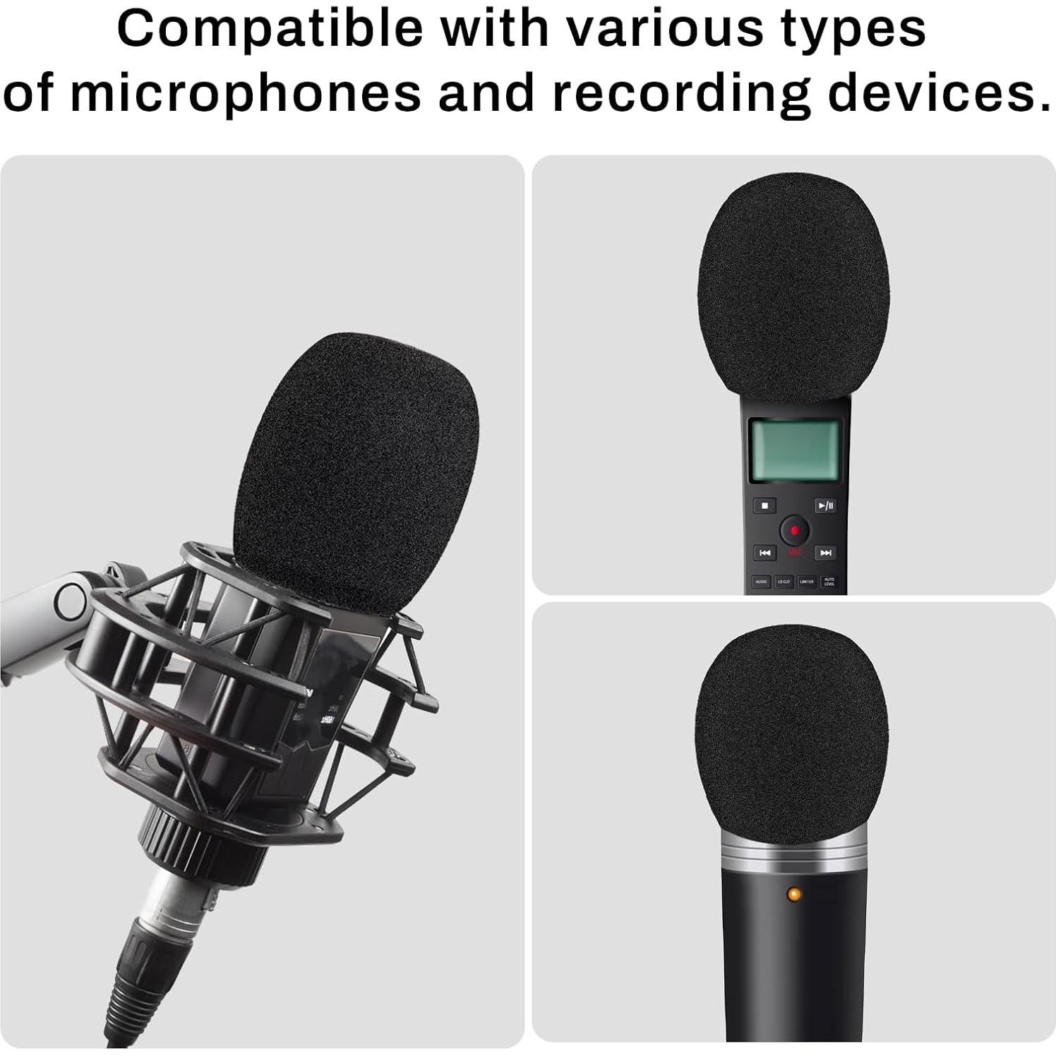 Cubiertas de micrófono de espuma 6 piezas para SM58 y E835