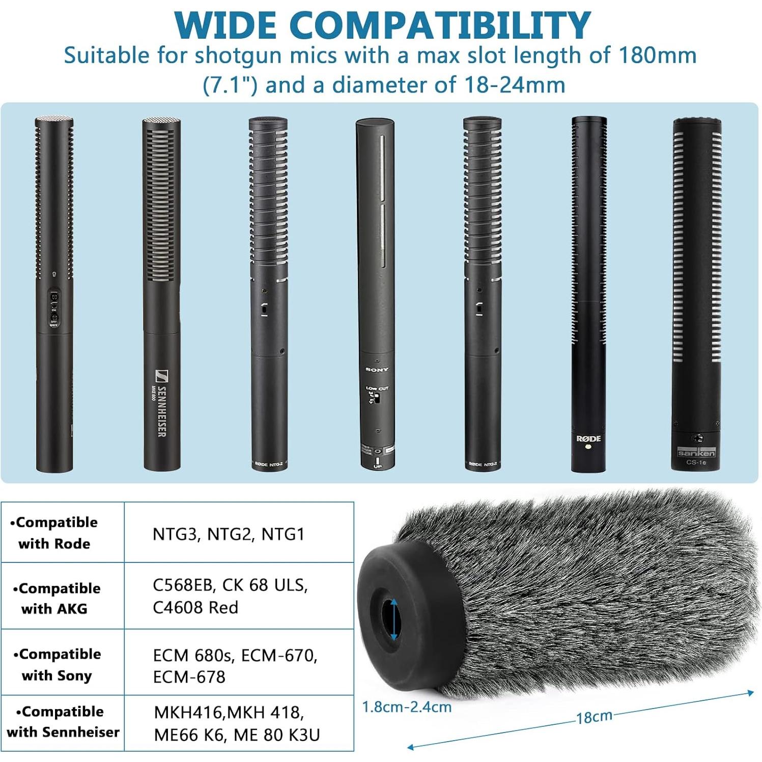 Filtro Pop Cubierta de Viento para Micrófono NTG3 18 cm