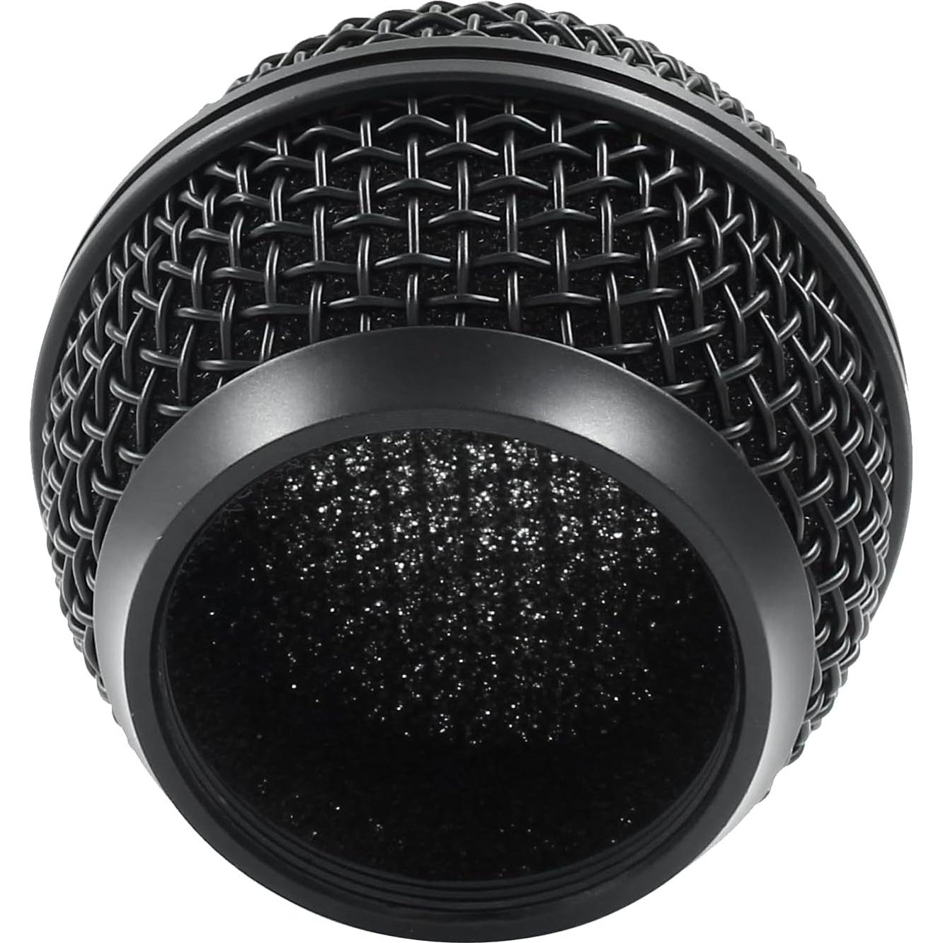 Rejilla de Micrófono Reemplazo Moicstiy 2 Pcs SM58 Negro