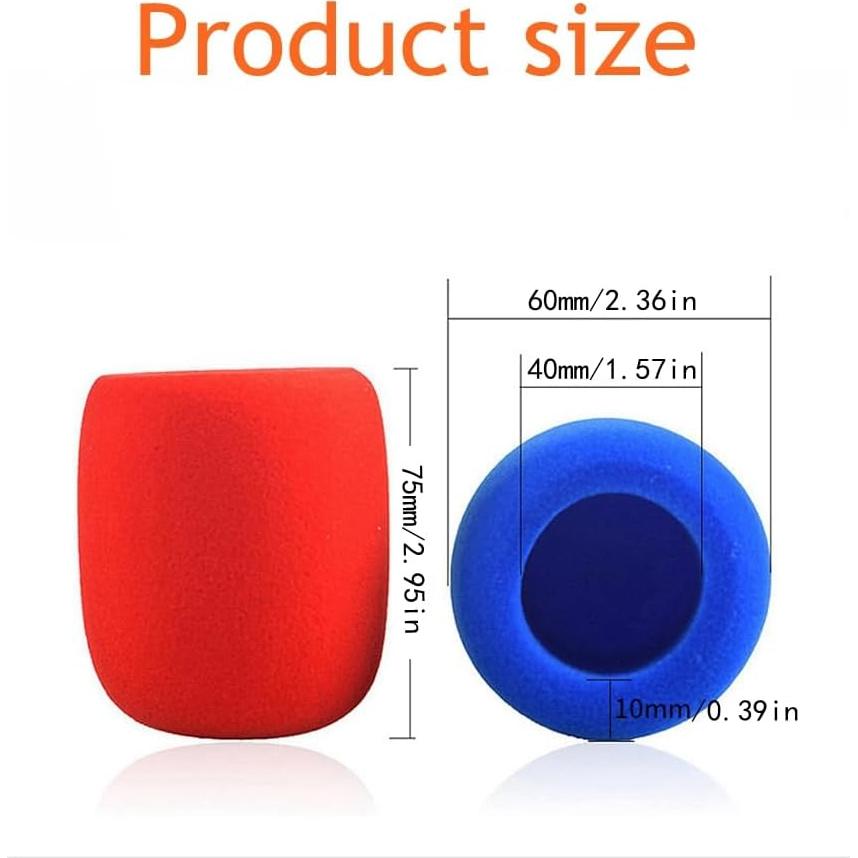 Cubiertas de esponja para micrófono de mano - 14 piezas multicolor