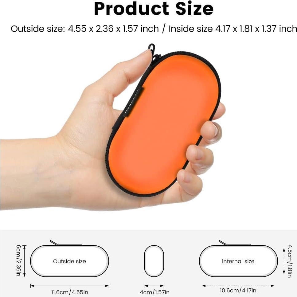 Funda de transporte RISETECH para auriculares EVA - Naranja