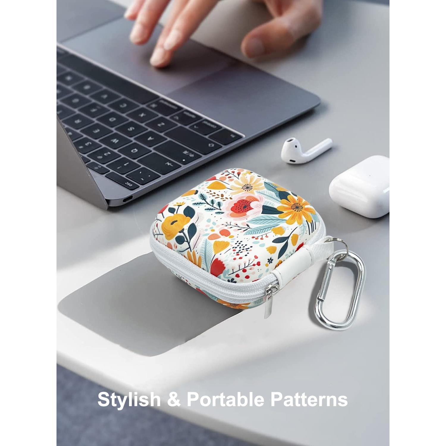 Estuche Organizador de Auriculares KOUJAON Floral 7.5cm