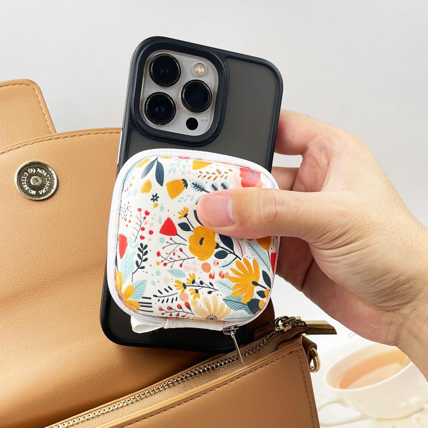 Estuche Organizador de Auriculares KOUJAON Floral 7.5cm