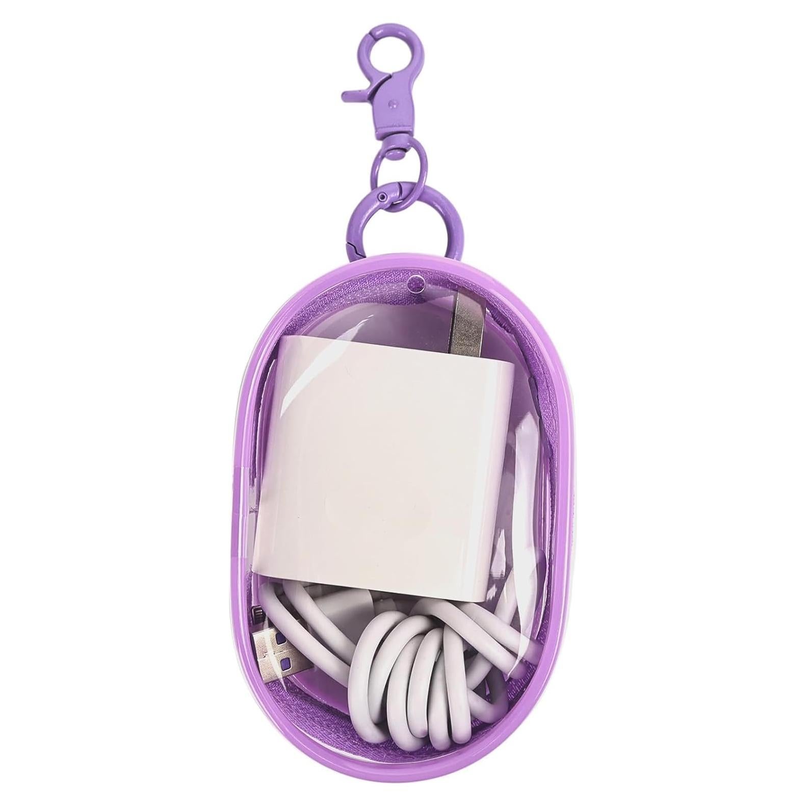 Bolsa de Almacenamiento Transparente Linsaner 10.16x6.86cm Púrpura