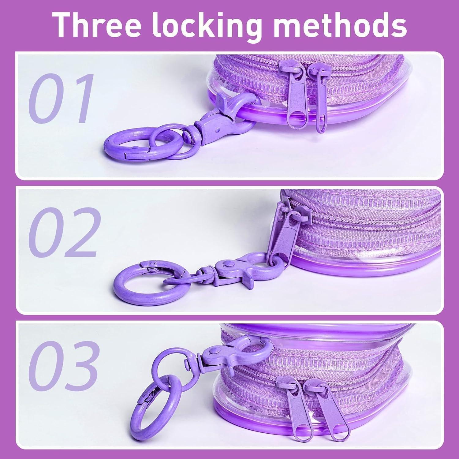 Bolsa de Almacenamiento Transparente Linsaner 10.16x6.86cm Púrpura