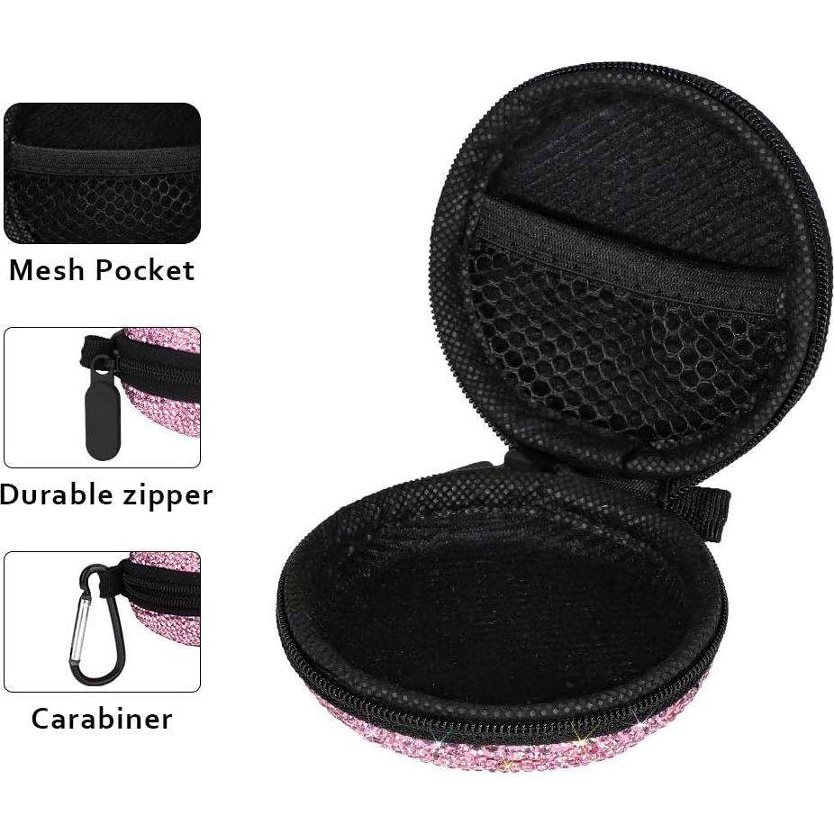 Funda para Auriculares SAVORI Rosa con Rhinestone Brillante