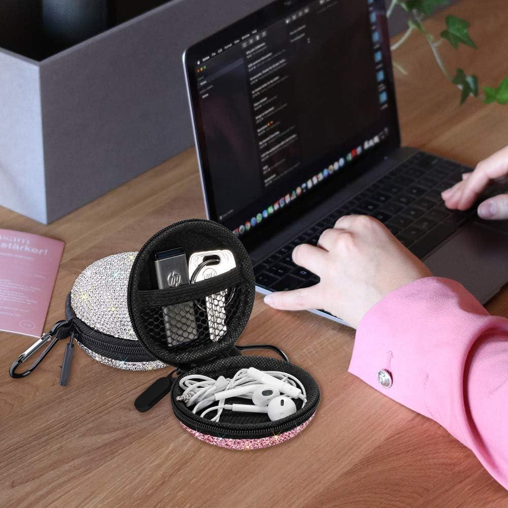 Funda para Auriculares SAVORI Rosa con Rhinestone Brillante