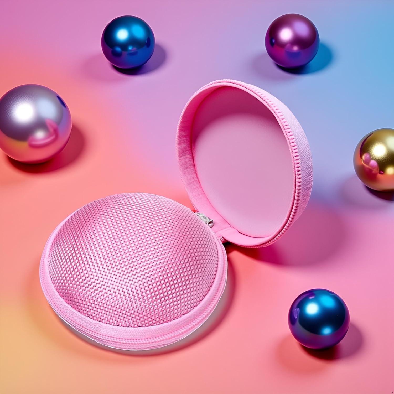 Estuche de Viaje Compacto Rosa WLngtv - Funda Dura para Auriculares