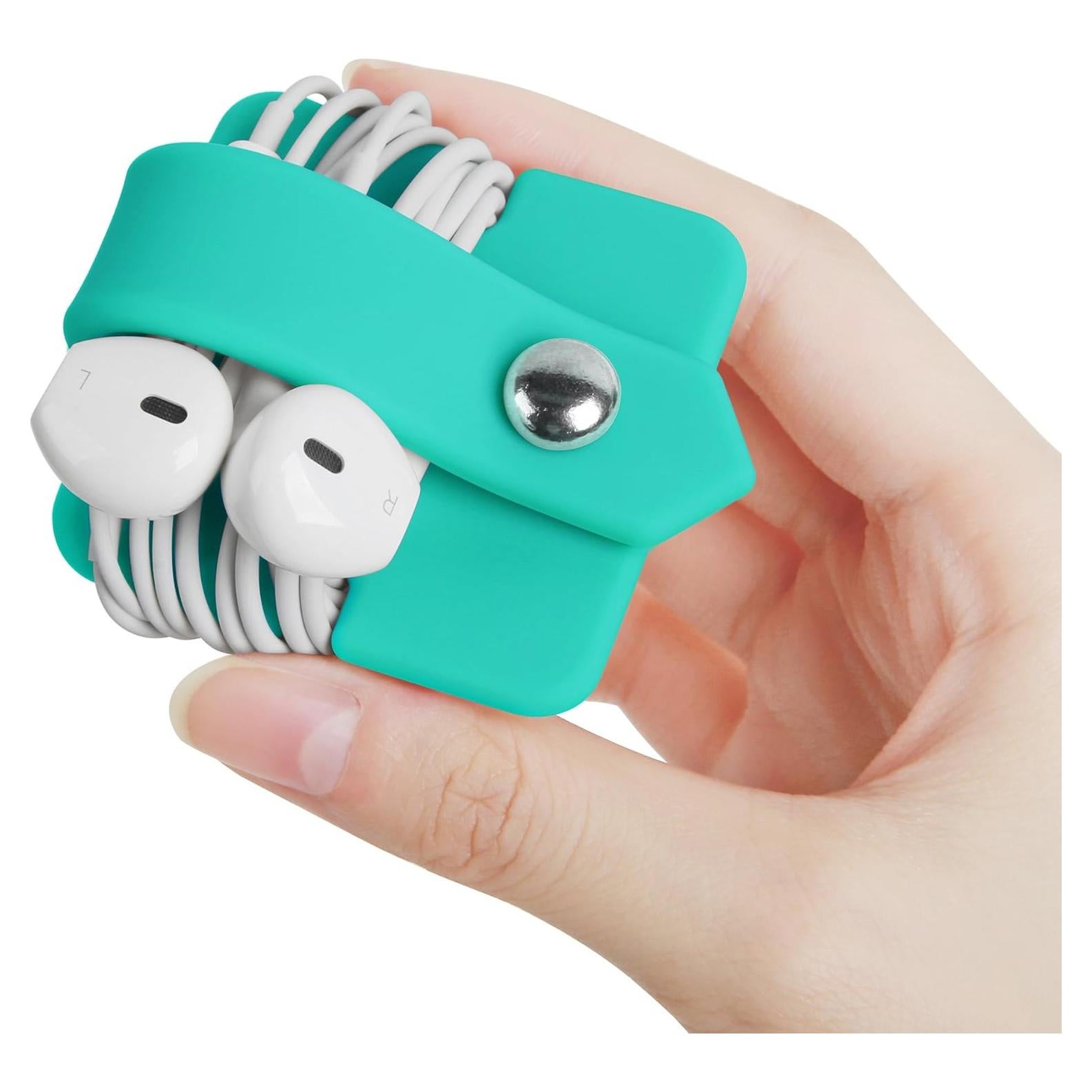 Organizador de Auriculares ELFRhino de Silicona Azul 5cm