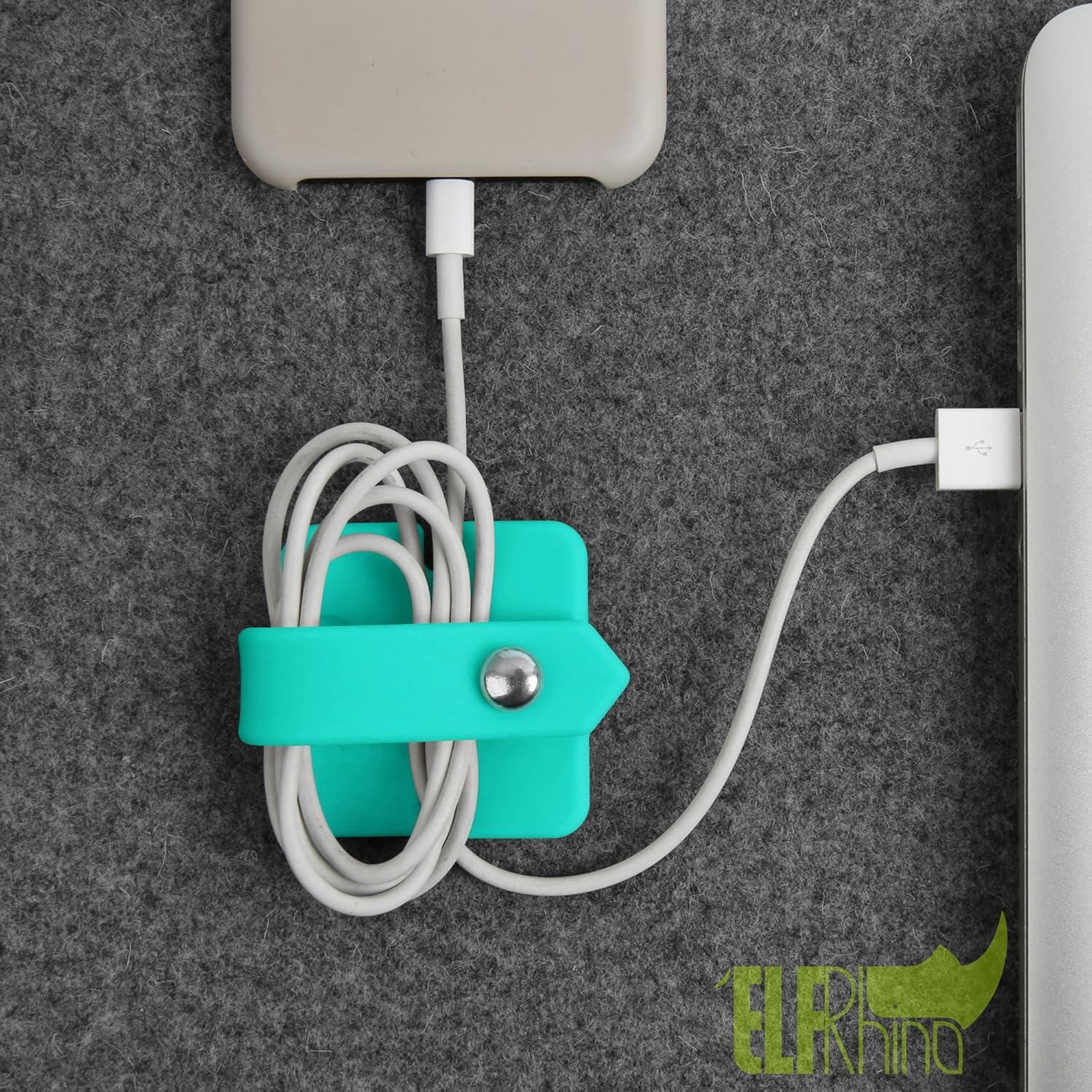 Organizador de Auriculares ELFRhino de Silicona Azul 5cm