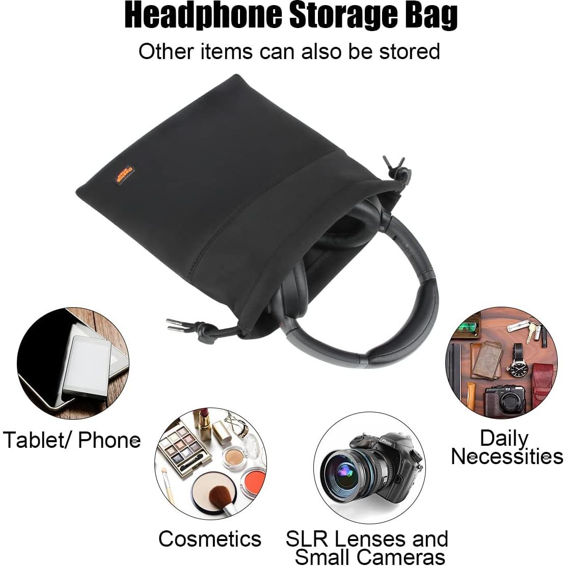 Bolsa de Almacenamiento para Auriculares Desing Wish Grande Negra