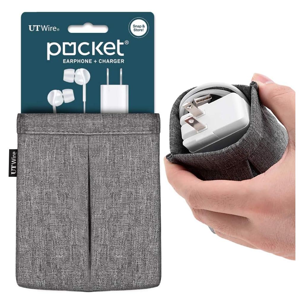 Bolsa Acolchada para Auriculares y Cargador UT Wire Gris