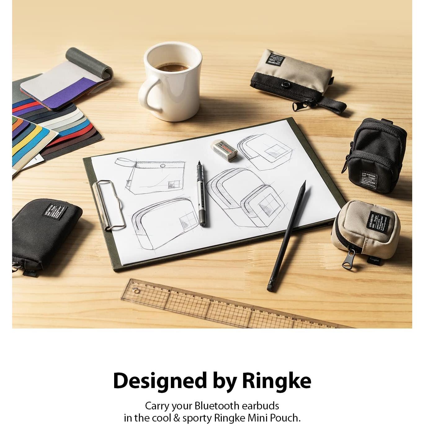 Bolsa Mini Pouch Ringke Negra para Auriculares Inalámbricos