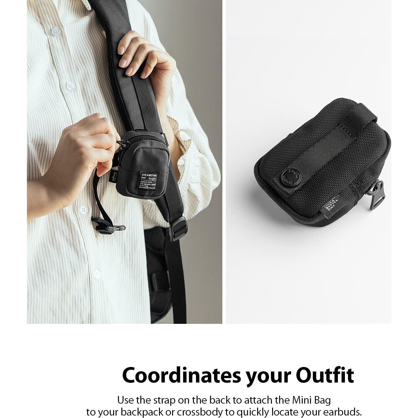 Bolsa Mini Pouch Ringke Negra para Auriculares Inalámbricos