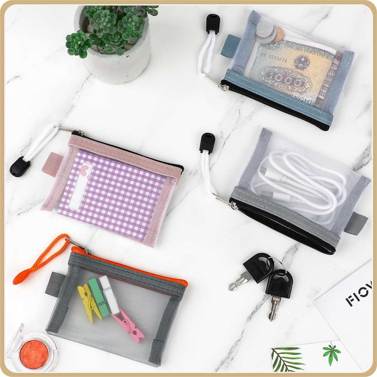 Paquete de 9 Pouches de Malla con Cierre Hariendny 10.9x7.6cm