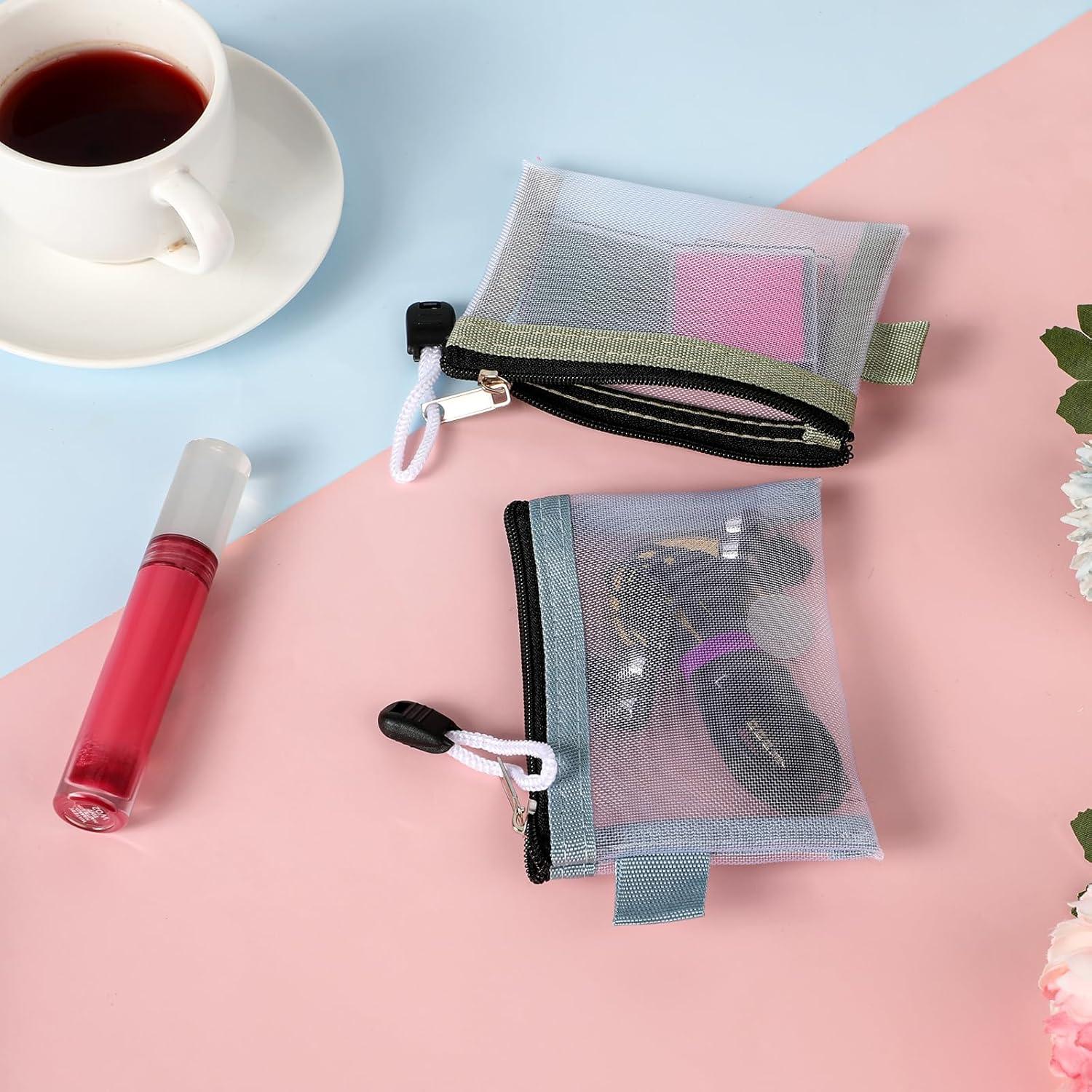 Paquete de 9 Pouches de Malla con Cierre Hariendny 10.9x7.6cm