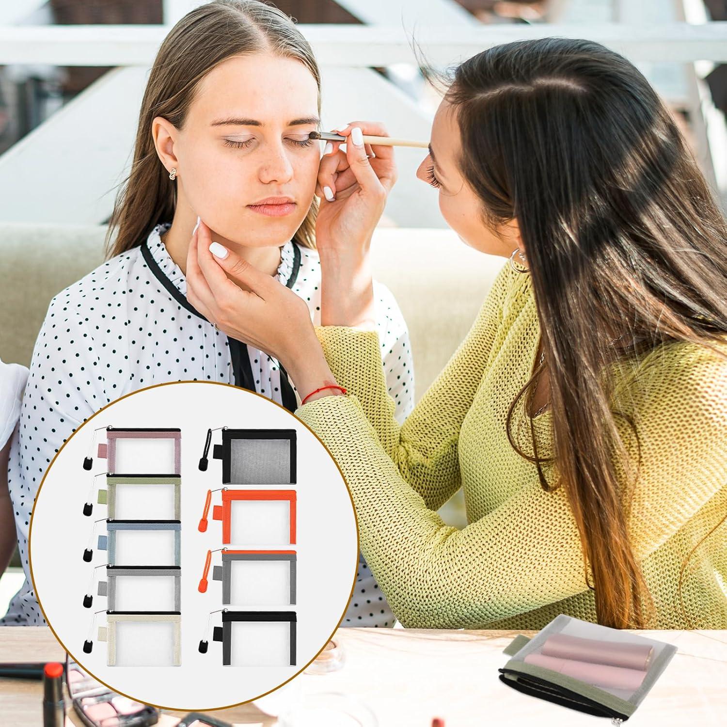 Paquete de 9 Pouches de Malla con Cierre Hariendny 10.9x7.6cm