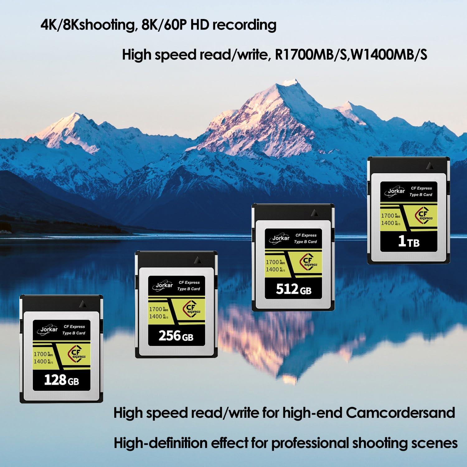 Tarjeta CFexpress Tipo B Jorkar 512GB Oro 1700MB/s