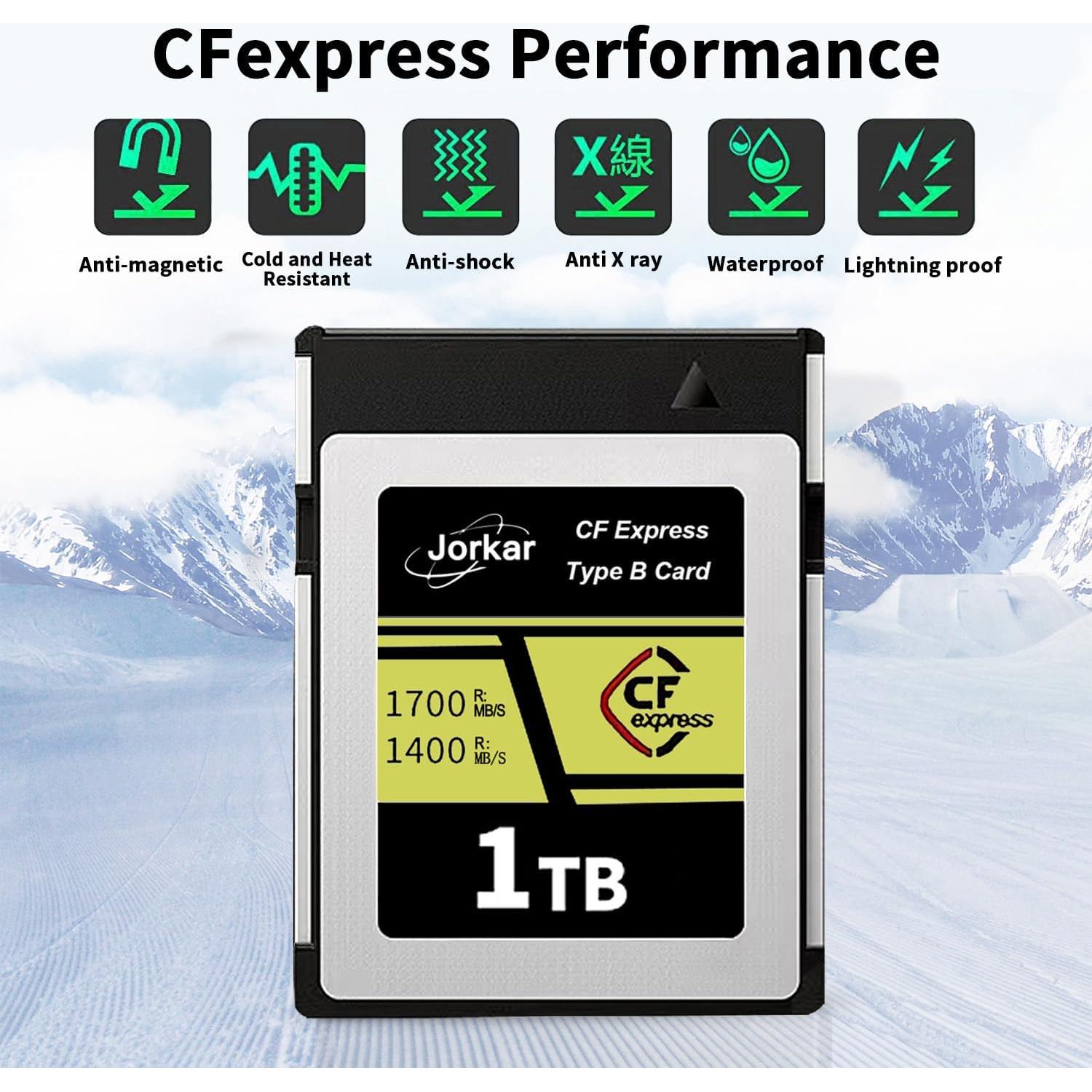 Tarjeta CFexpress Tipo B Jorkar 512GB Oro 1700MB/s