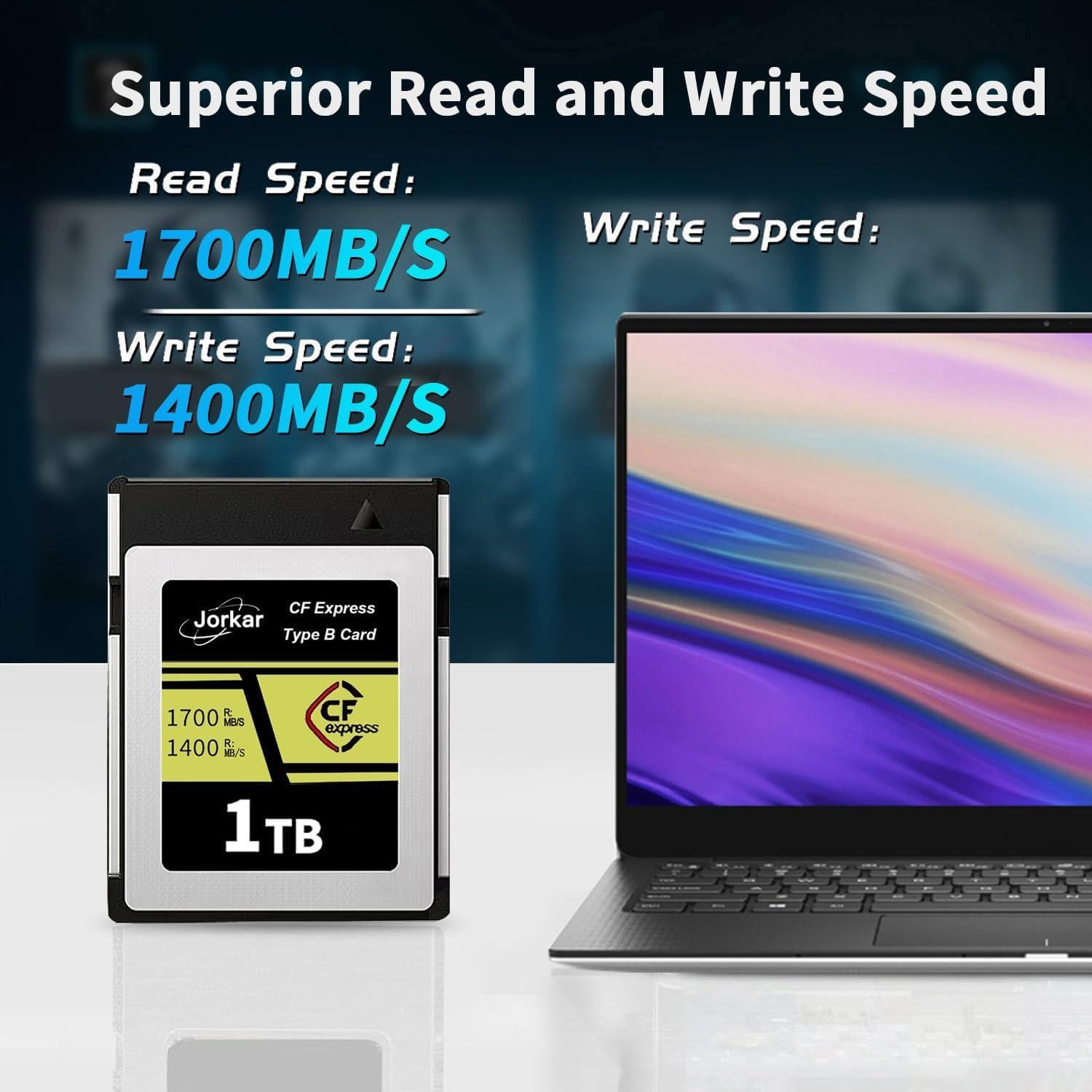 Tarjeta CFexpress Tipo B Jorkar 512GB Oro 1700MB/s