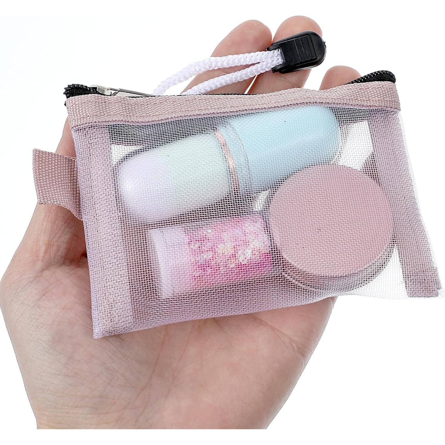 Paquete de 5 Bolsas de Malla Nylon con Cremallera Lnngub 11x7.5cm