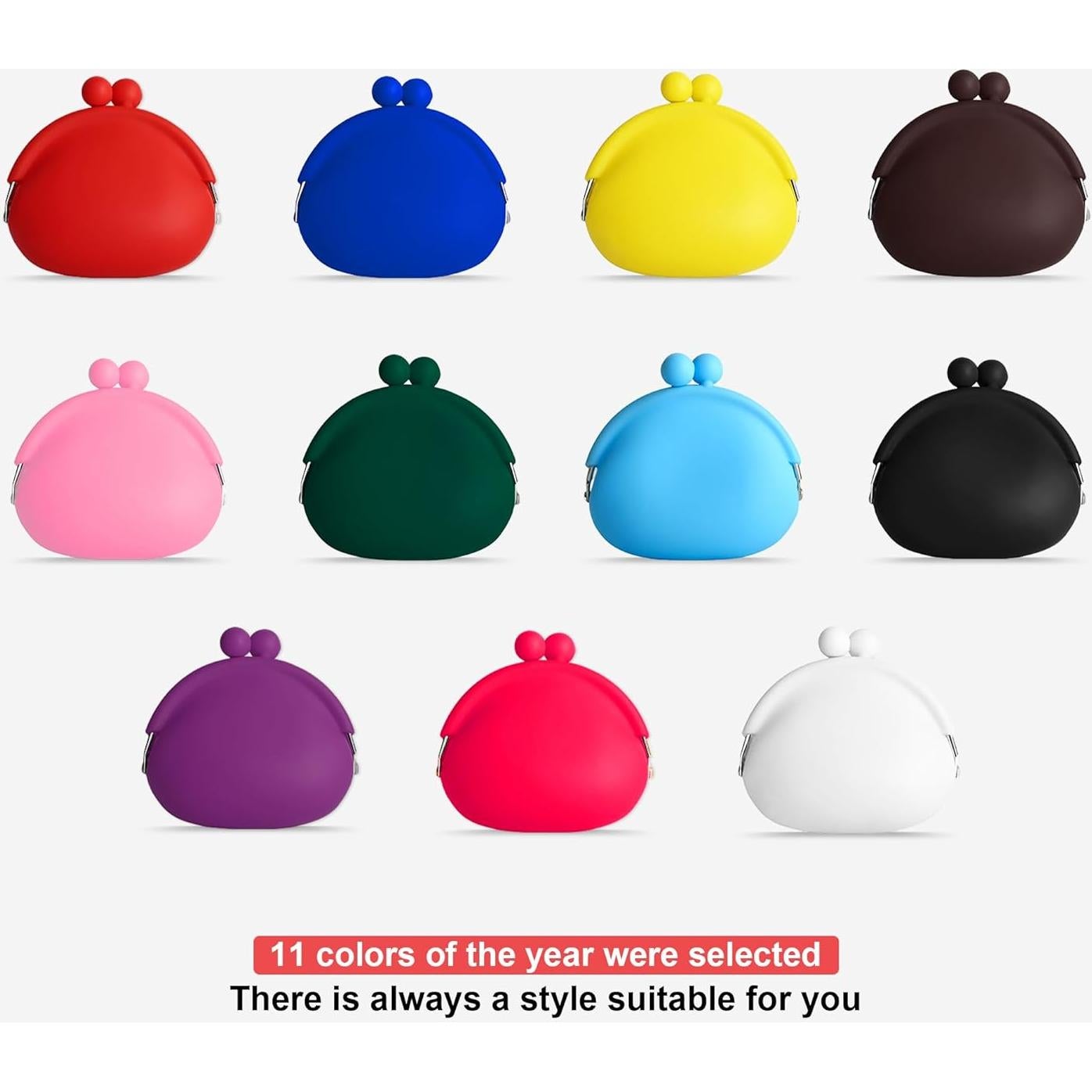 Monedero de Silicona Jalopink para Mujeres - Blanco, 8.9 cm