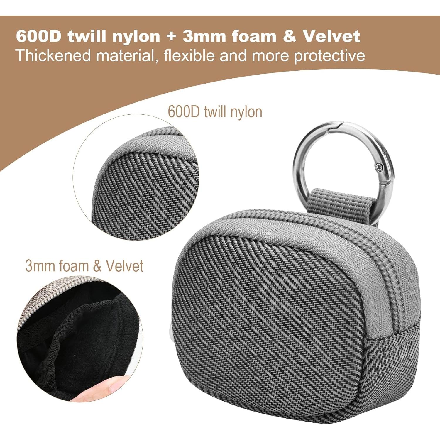 Funda Protectora para Audífonos Beautyflier Gris Tamaño Bolsillo