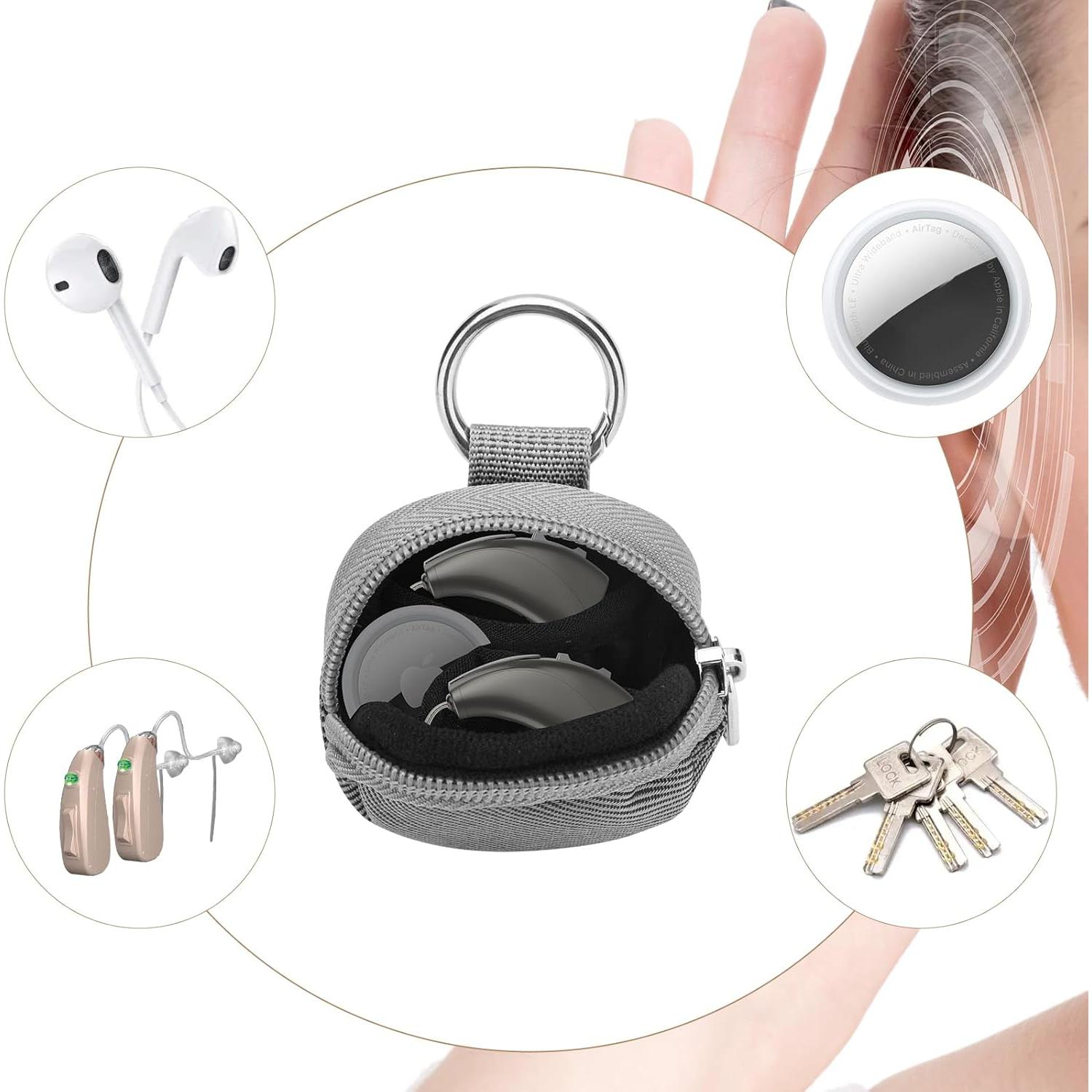 Funda Protectora para Audífonos Beautyflier Gris Tamaño Bolsillo