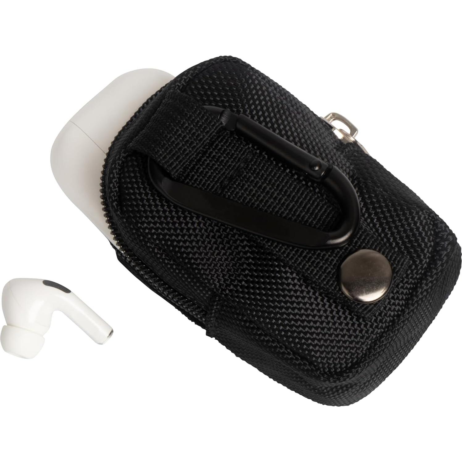 2 Mini Bolsas Organizador con Clip Mosquetón - Negra