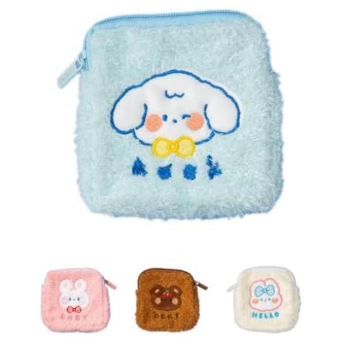 Cartera Mini Kawaii de Peluche NTRUEML Azul 14x5x14cm