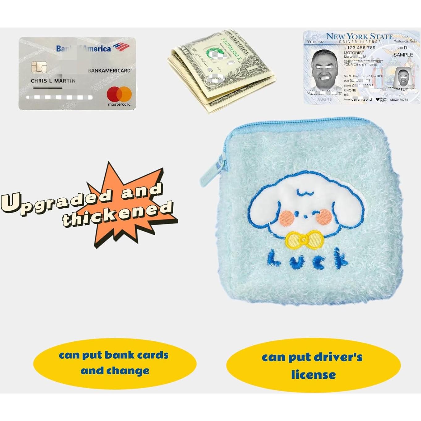 Cartera Mini Kawaii de Peluche NTRUEML Azul 14x5x14cm