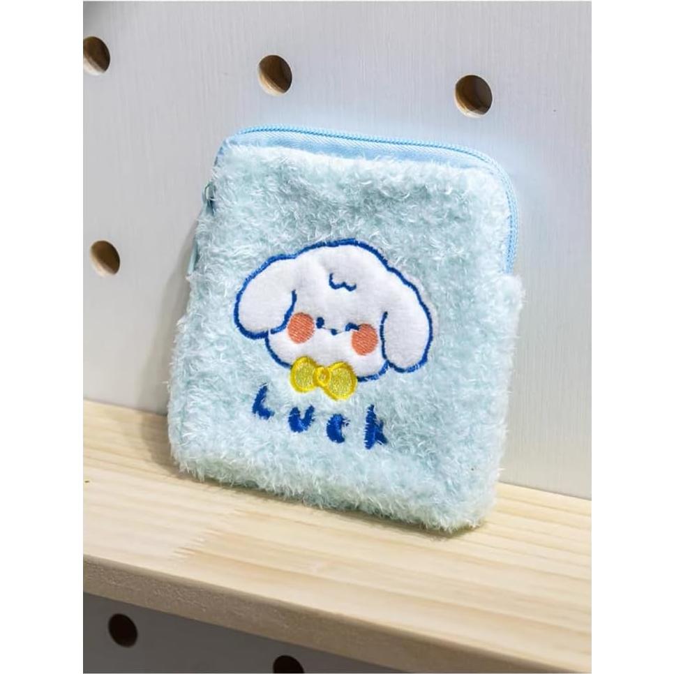 Cartera Mini Kawaii de Peluche NTRUEML Azul 14x5x14cm