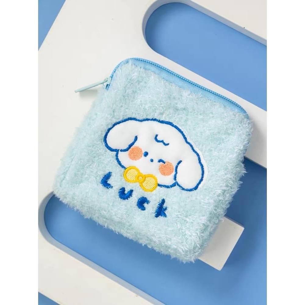 Cartera Mini Kawaii de Peluche NTRUEML Azul 14x5x14cm