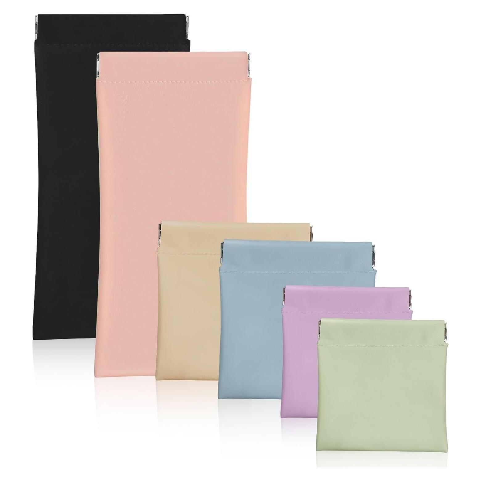 Set 6 Bolsos de Cuero Organizador para Maquillaje Multicolor