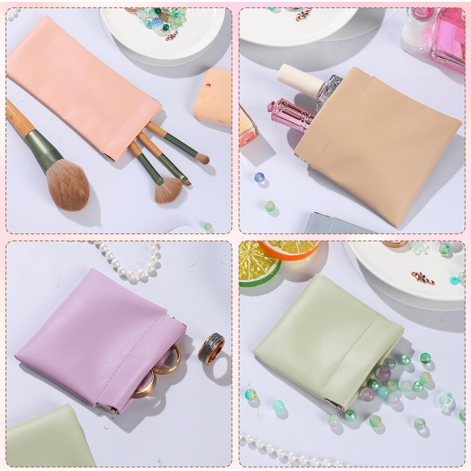 Set 6 Bolsos de Cuero Organizador para Maquillaje Multicolor