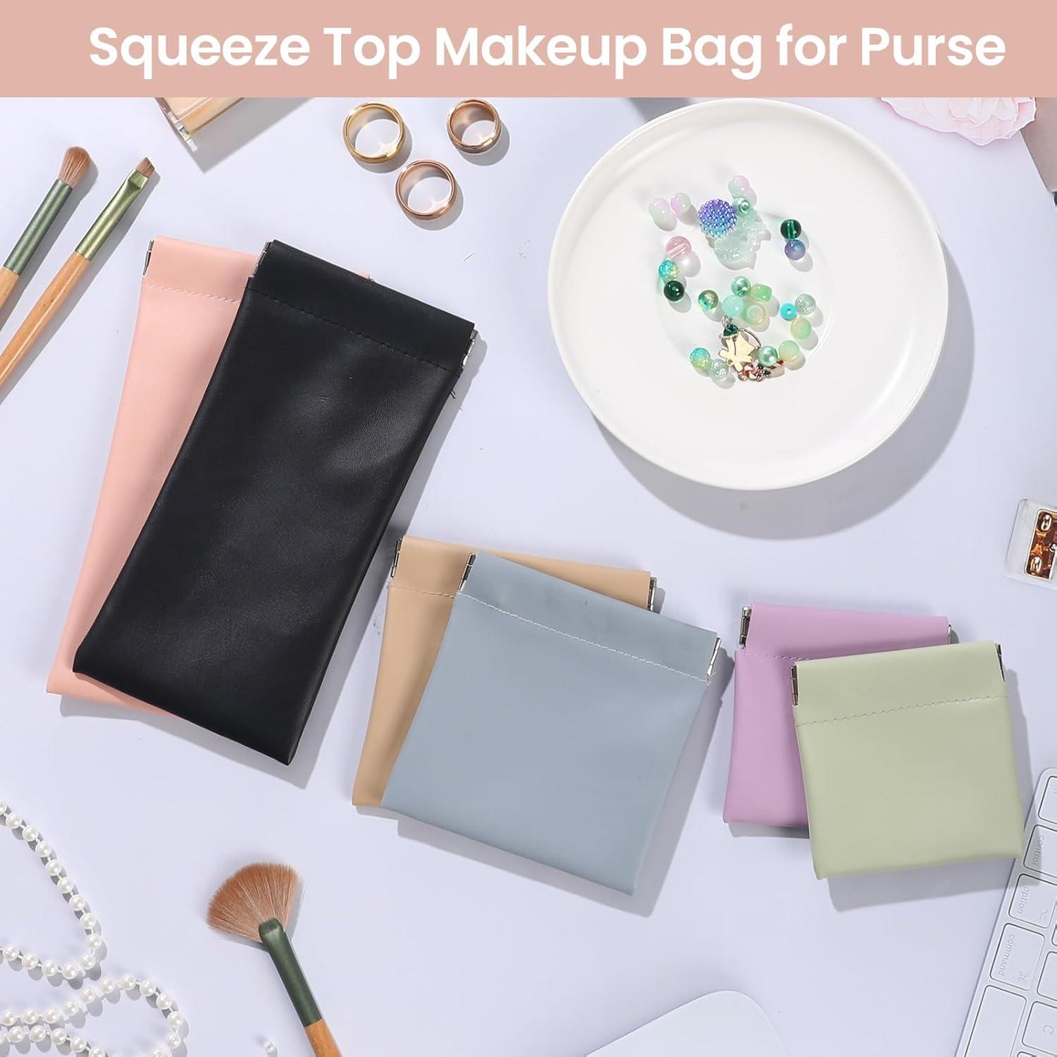 Set 6 Bolsos de Cuero Organizador para Maquillaje Multicolor