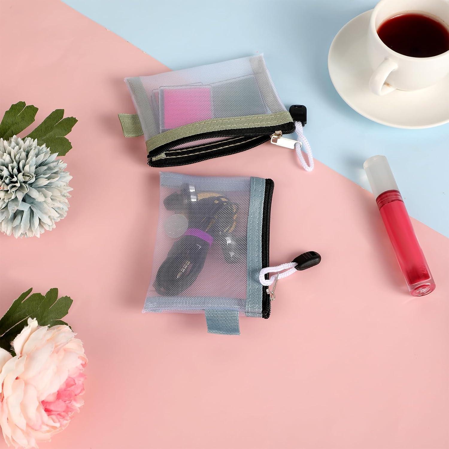 Paquete de 9 Bolsas de Malla con Cremallera Xthrotsenk 11x7.5 cm