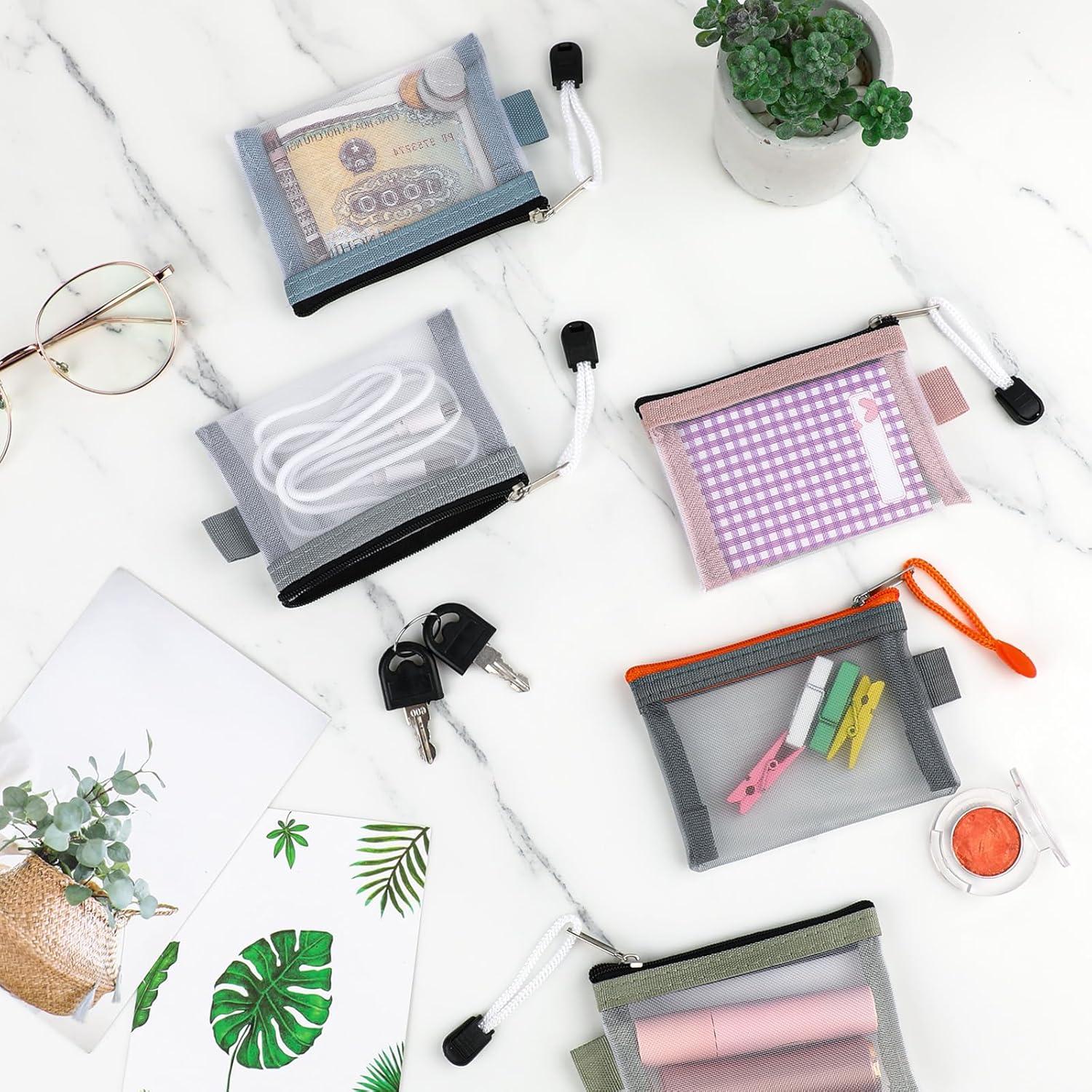 Paquete de 9 Bolsas de Malla con Cremallera Xthrotsenk 11x7.5 cm