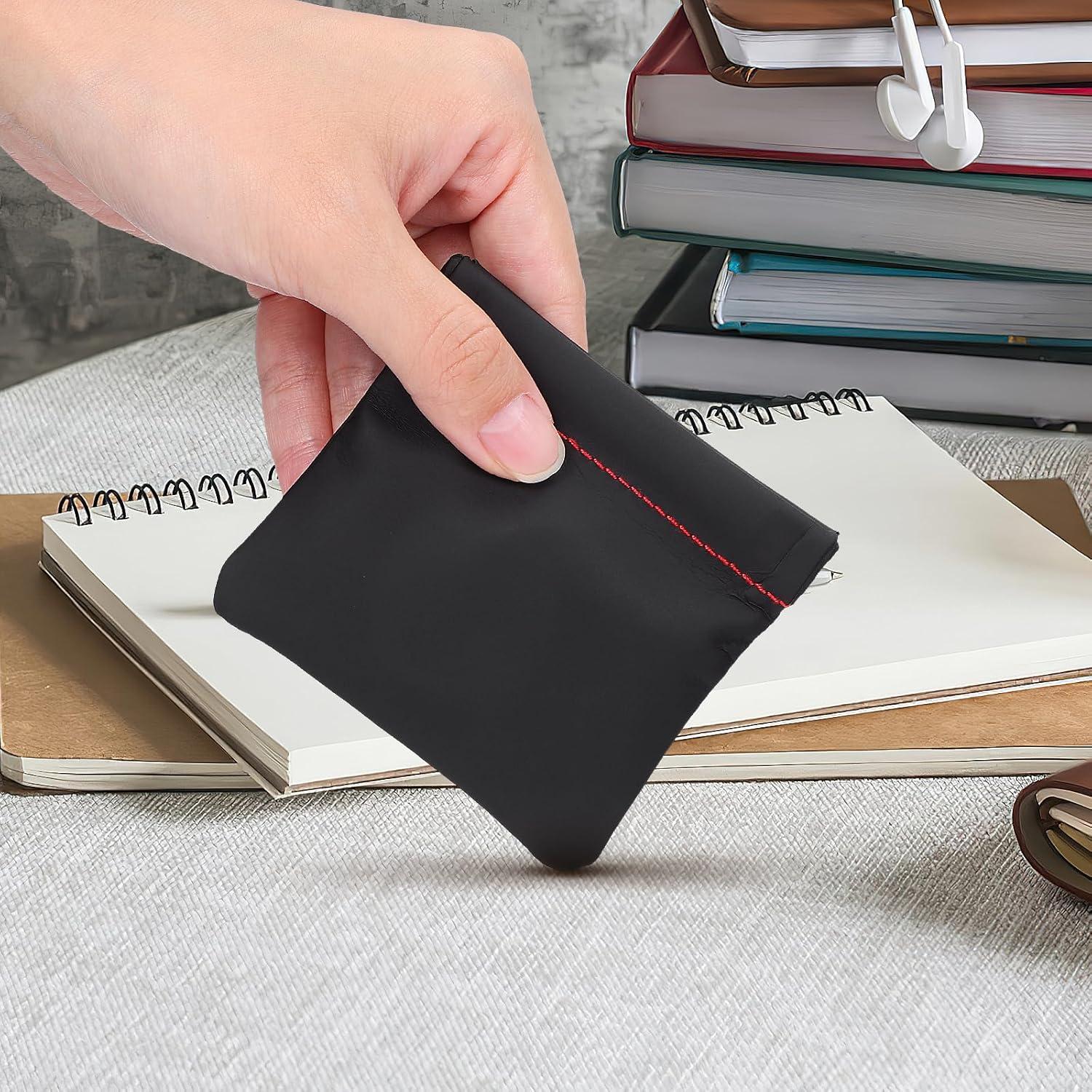 Bolsa de Auriculares de PU Healifty Compacta 8.5x8 cm Negra