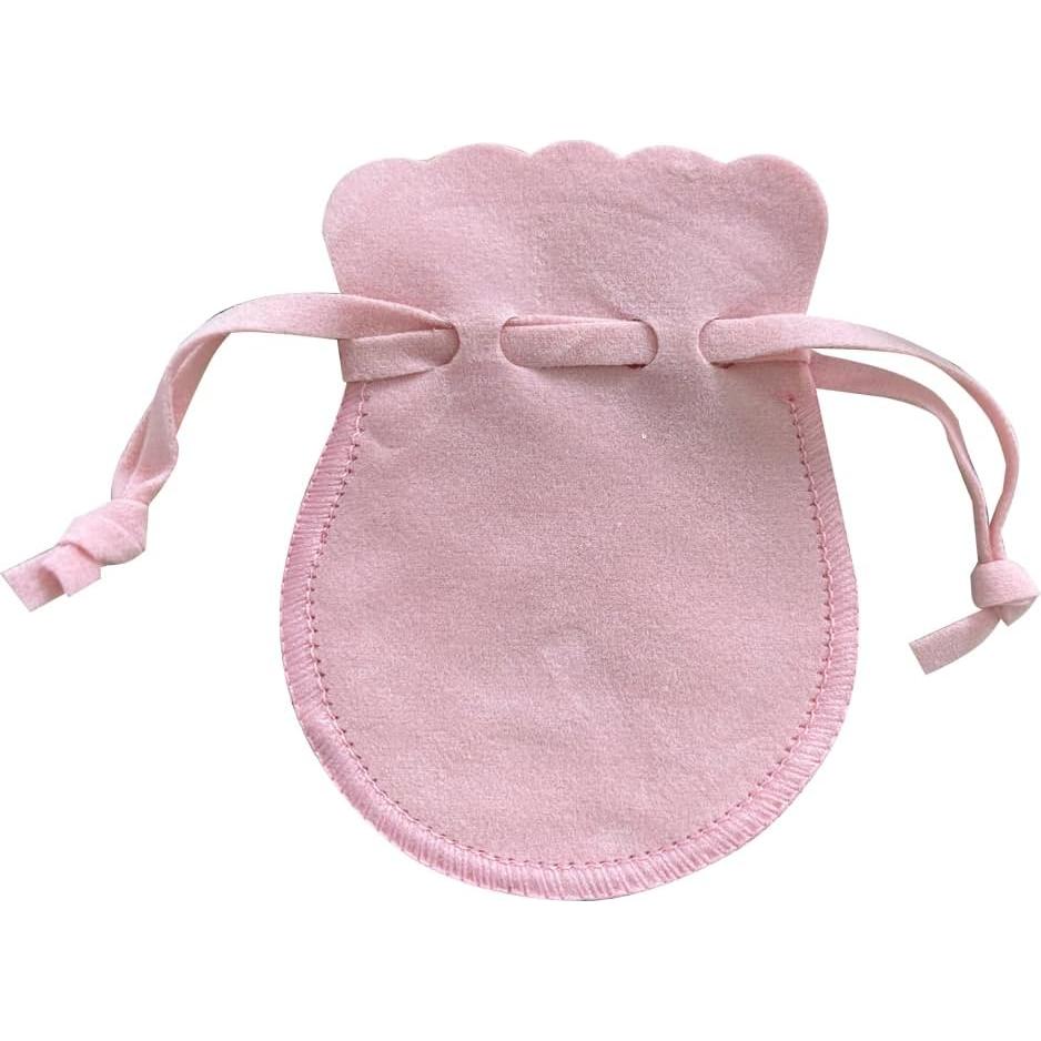 10 Bolsos de Terciopelo Wanerxin Rosa con Cierre de Cuerda