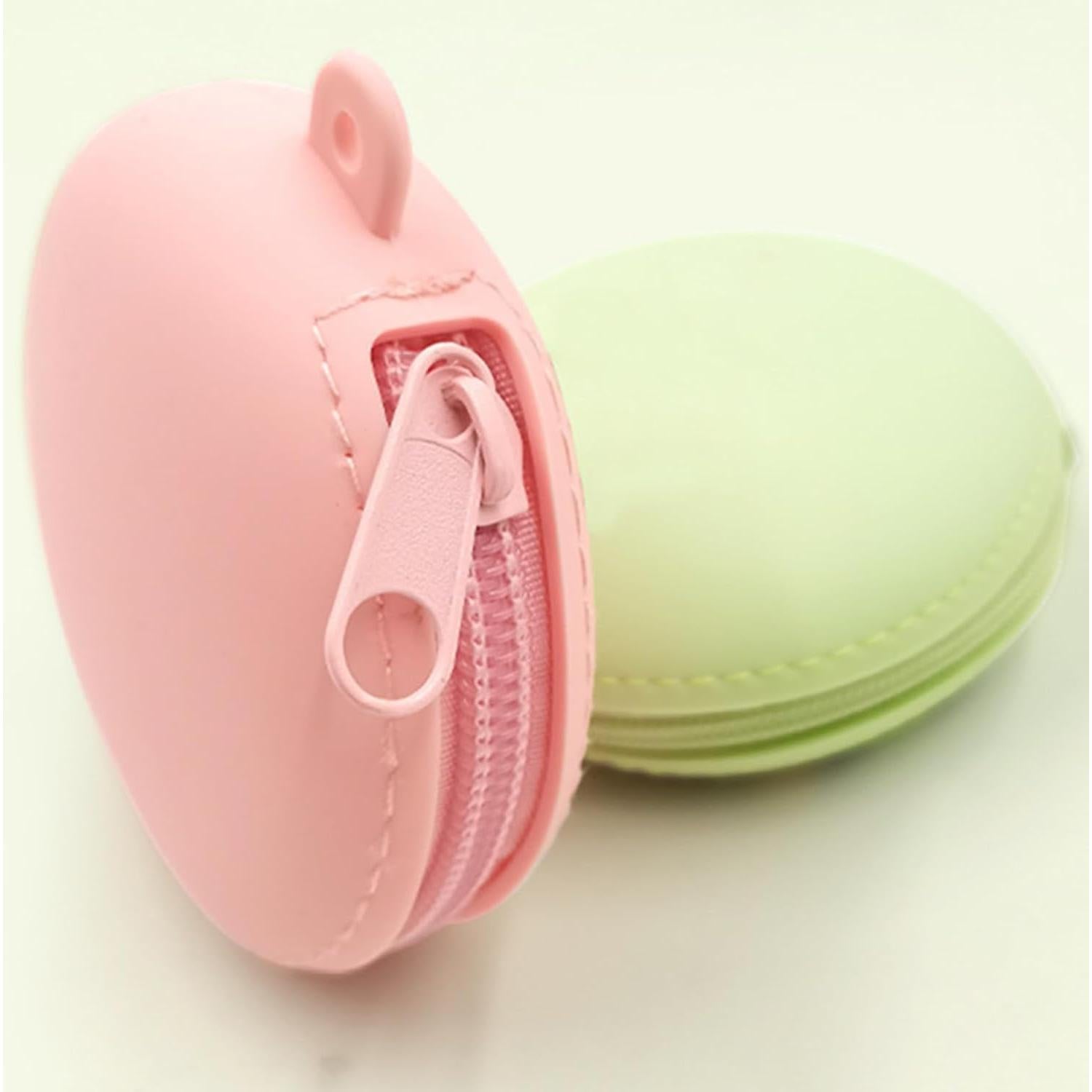 Monedero Redondo de Silicona LUJIYY para Auriculares y Cambio Morado