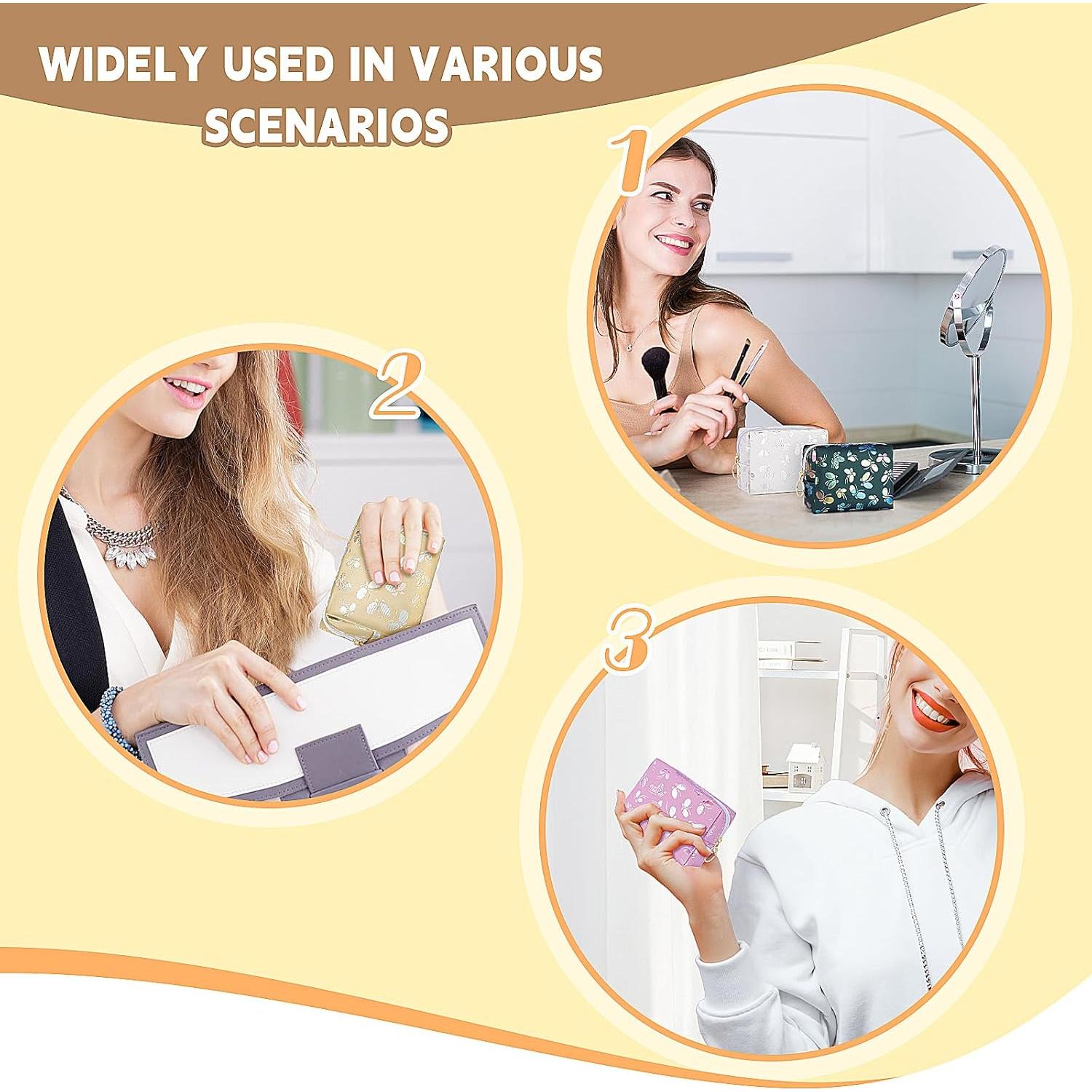 Mini Bolsa de Maquillaje Caqui para Labiales y Accesorios