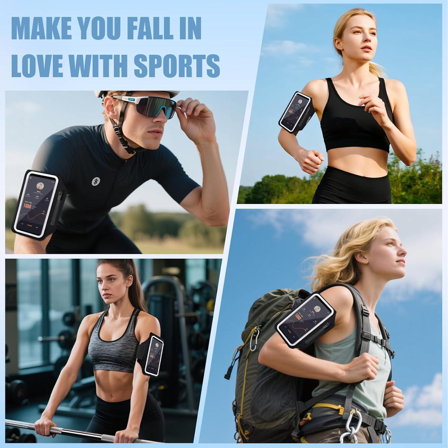 Banda de Correr PEDVSTY para Teléfonos hasta 6.8" Negra