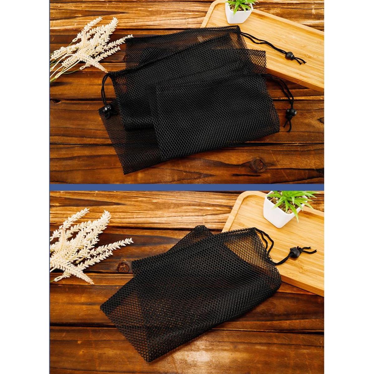 ZYAMY 12 Bolsas de Malla con Cierre de Cordón 20x15 cm