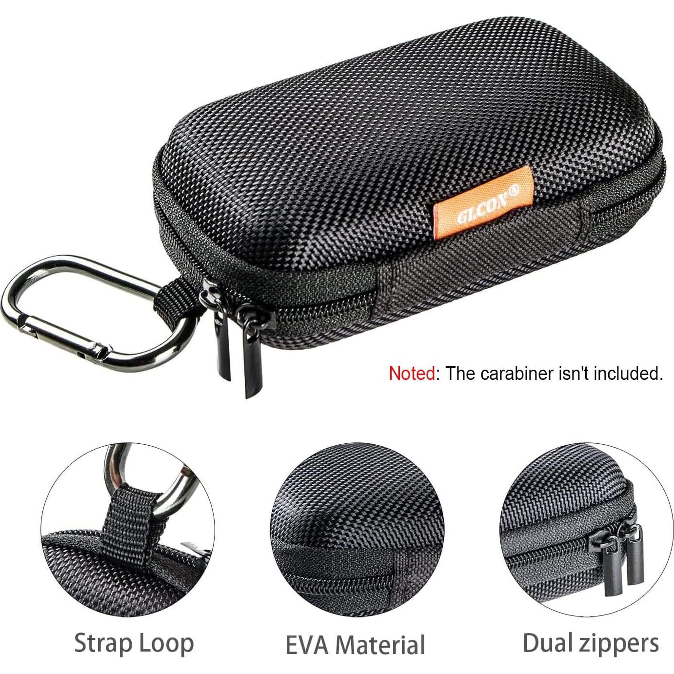 Funda de Auriculares EVA GLCON Negra y Roja - Compacta y Resistente