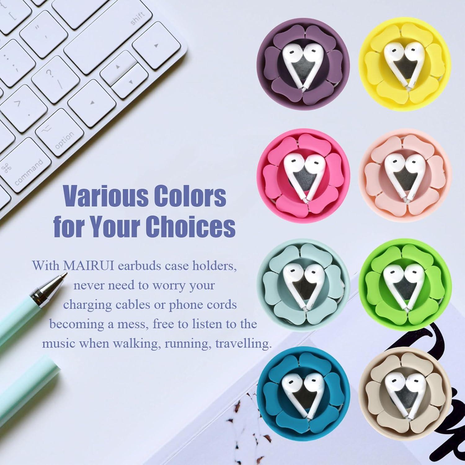 Estuche Organizador de Auriculares MAIRUI Rosa Claro Silicona