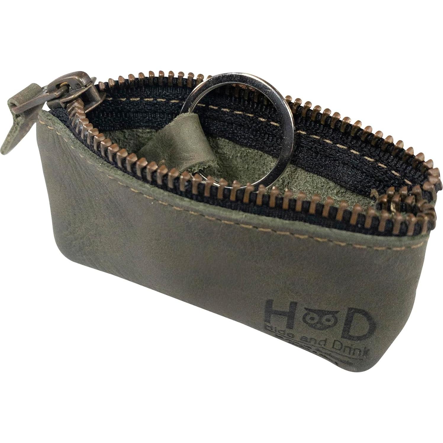 Estuche de Llaves de Cuero Hide & Drink - Vintage, Hecho a Mano