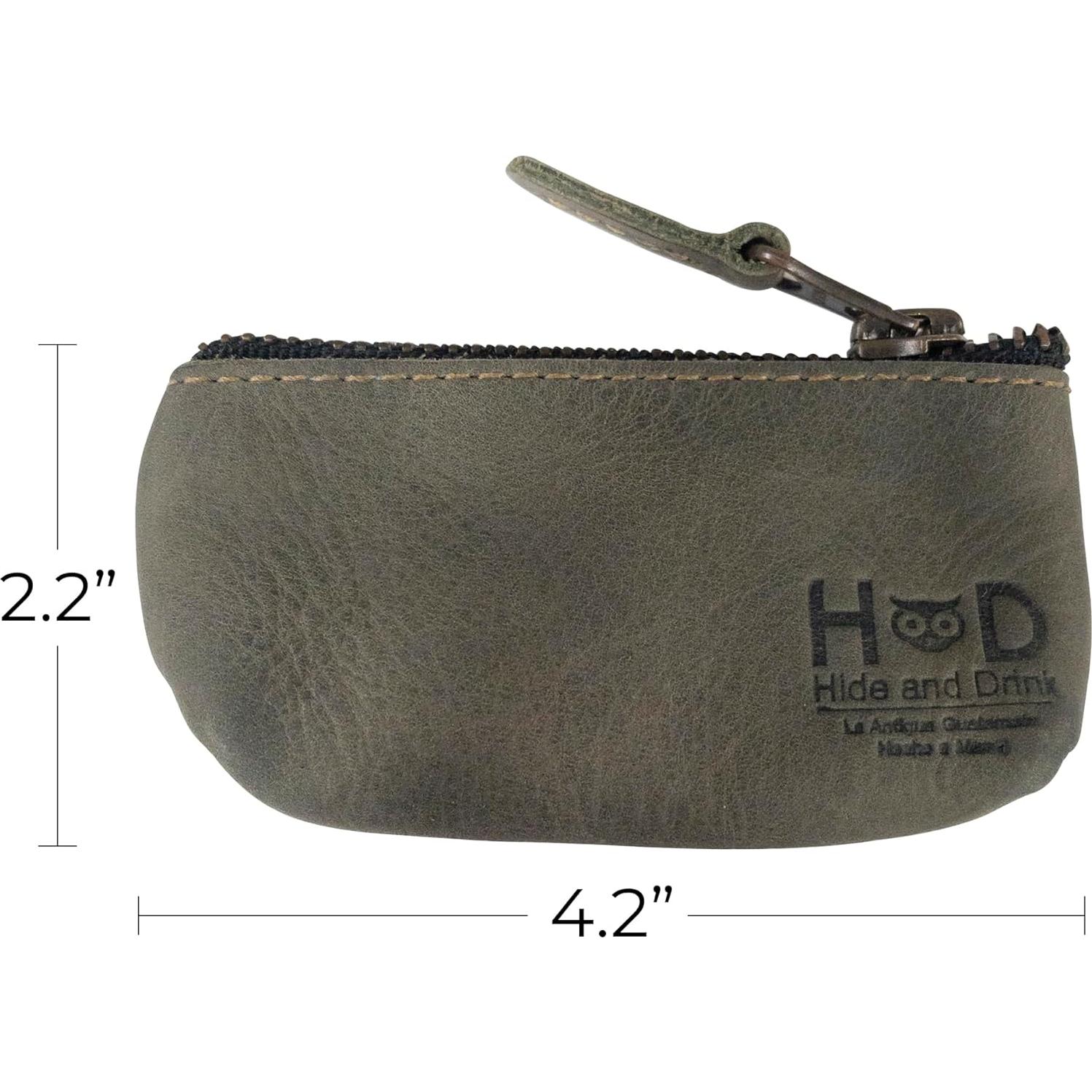 Estuche de Llaves de Cuero Hide & Drink - Vintage, Hecho a Mano