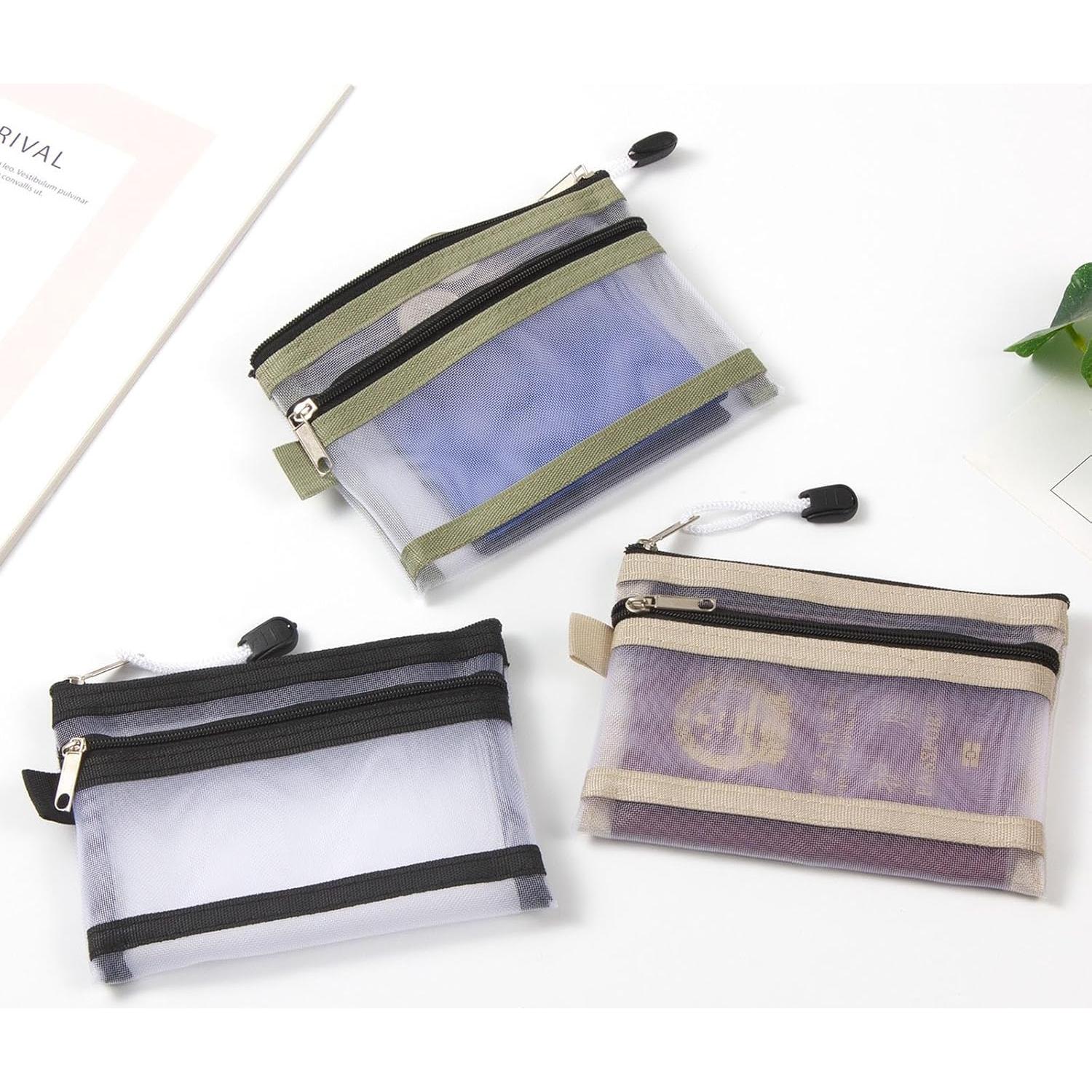 9 Bolsas de Malla con Cremallera Aswewamt 14.5x11 cm Nylon